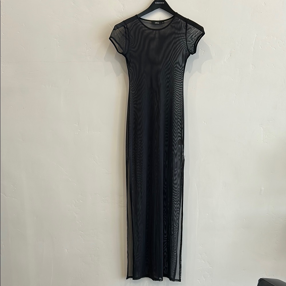 Millau Sheer Thigh Slit Dress